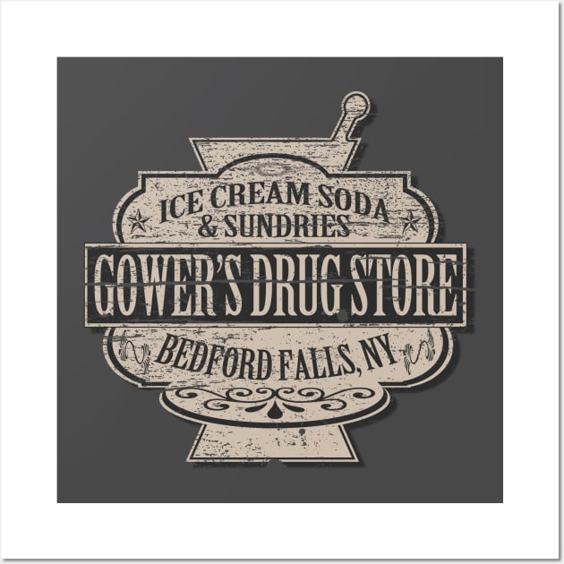 Gower's Drug Store Distressed Wall Art by PopCultureShirts